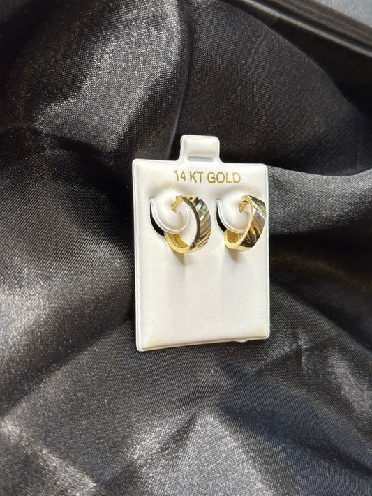 14k gold  Huggie hoop earrings