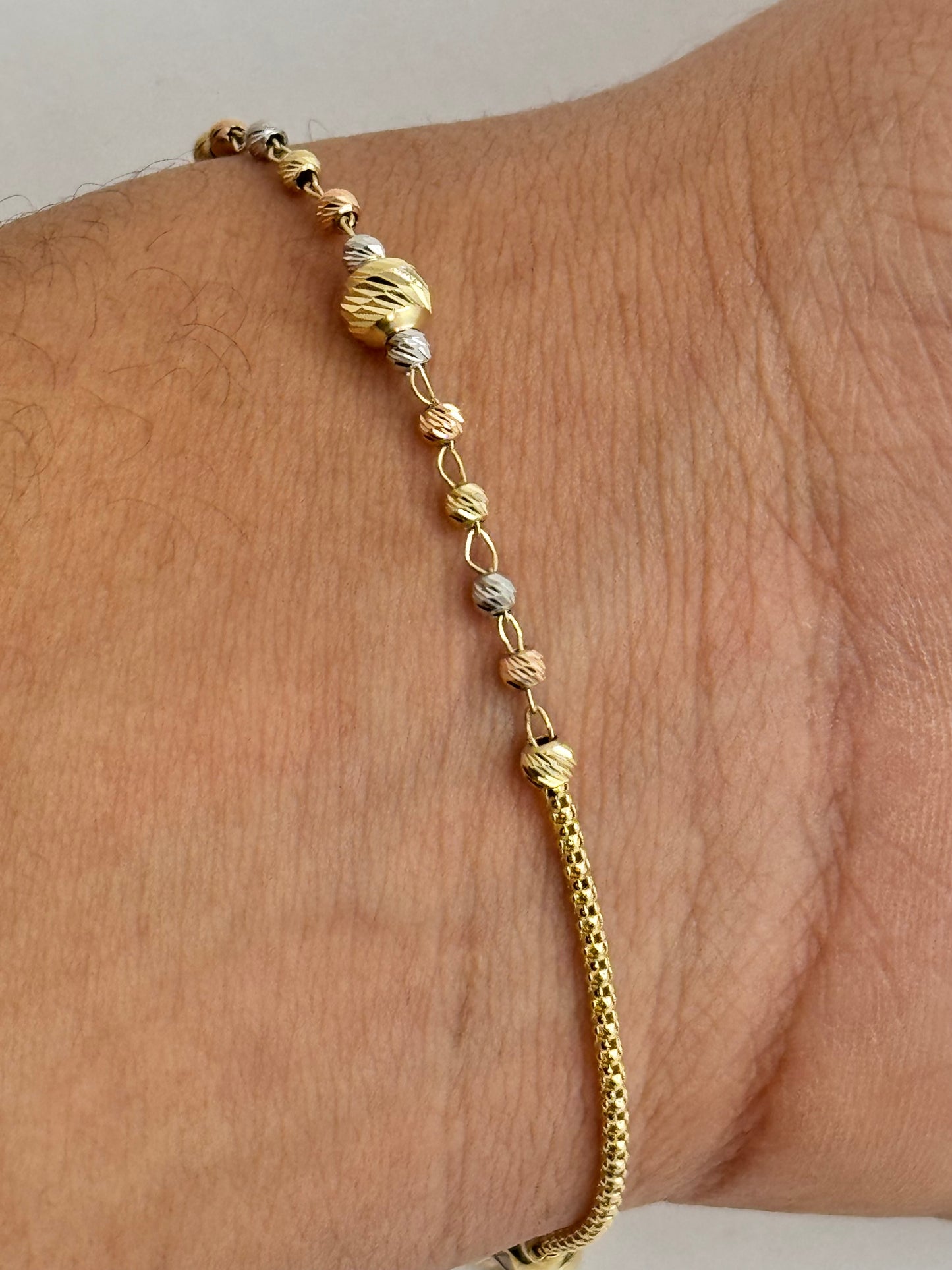 14k gold Bead Braclet For Women