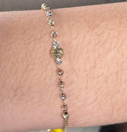 14k gold Bead Braclet For Women