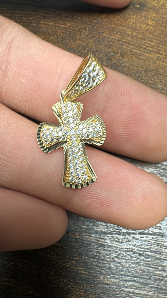 14k Gold  cross pendant