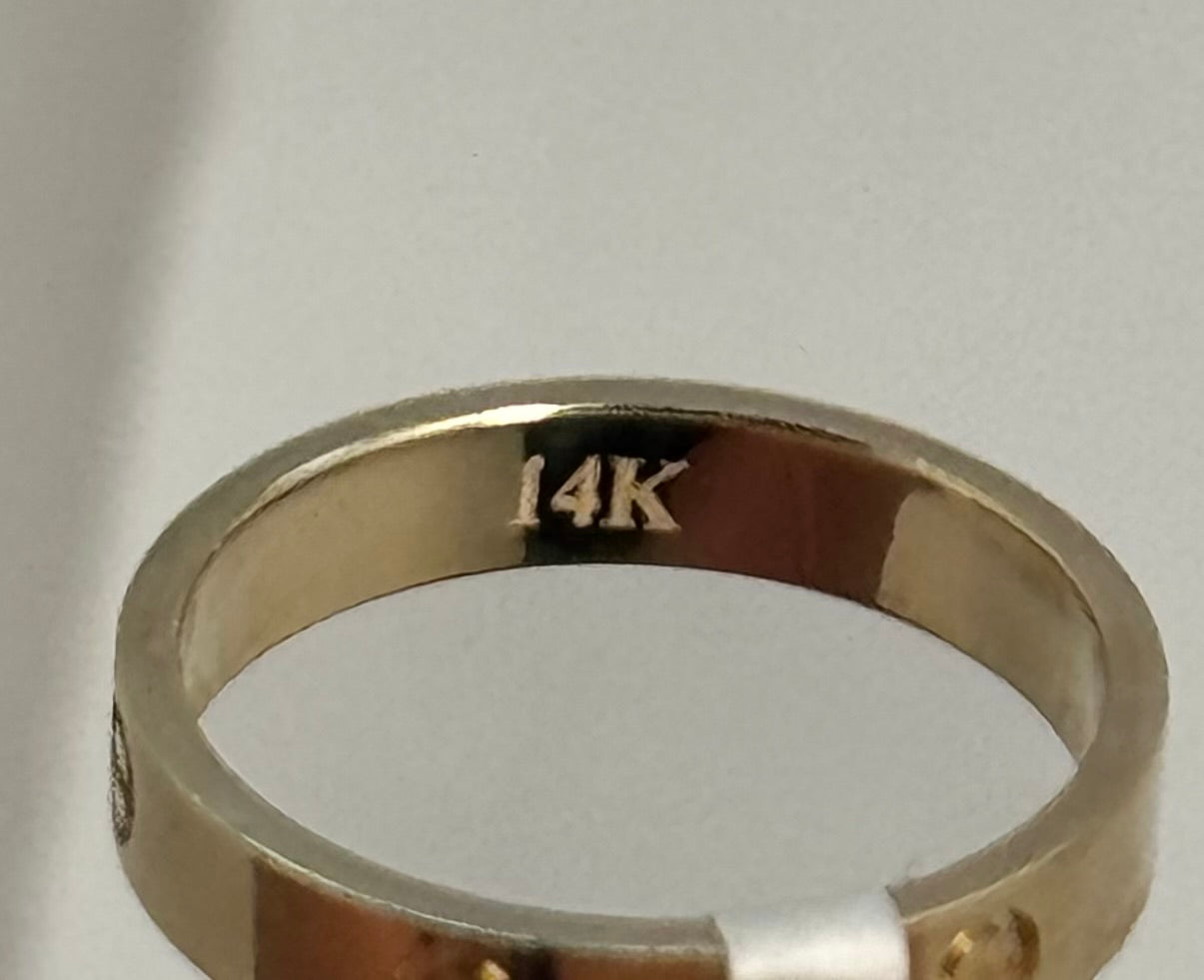 14k gold ring for men/solid Gold ring