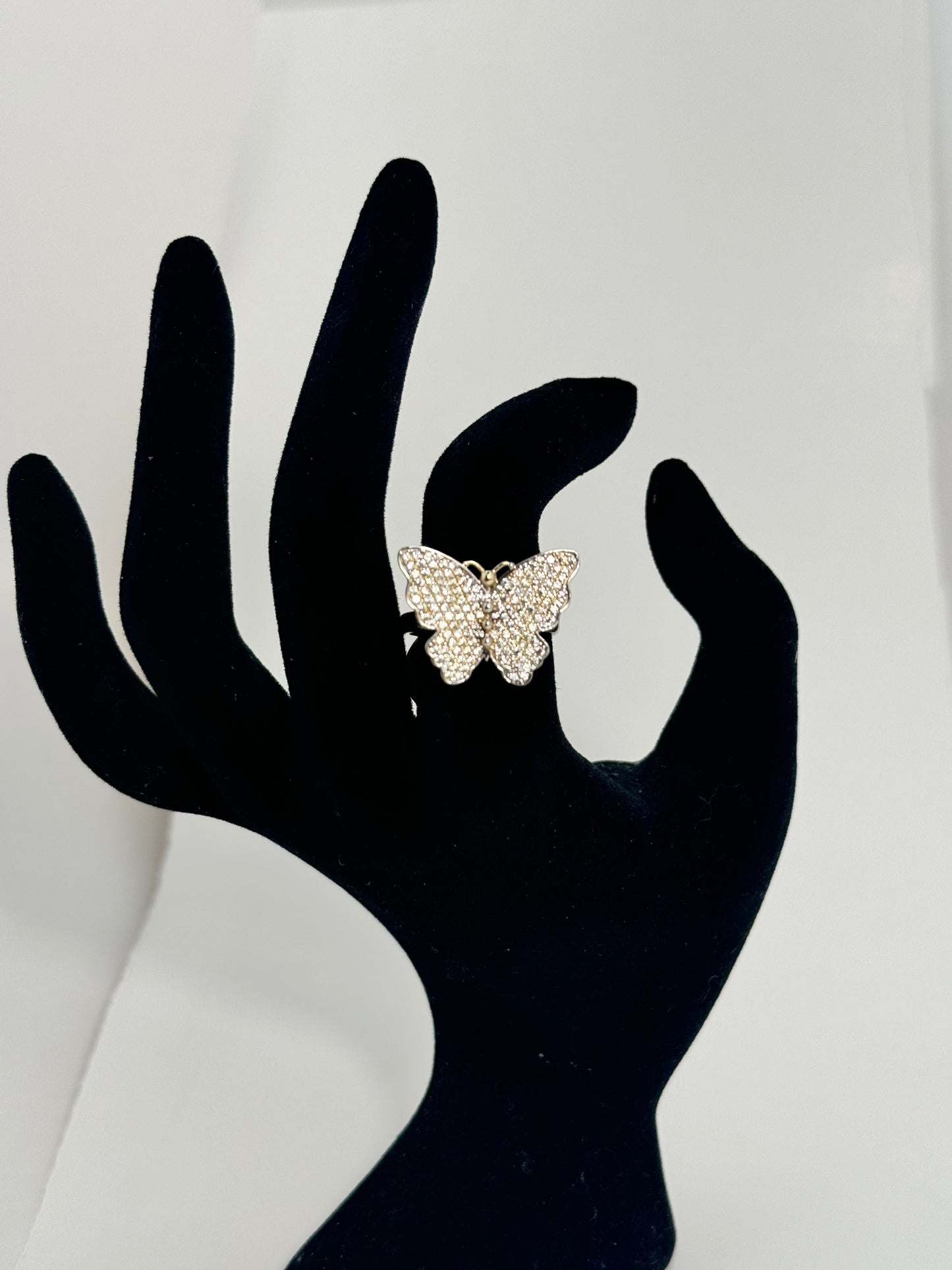 14K gold Butterfly ring for women/ solid gold ring